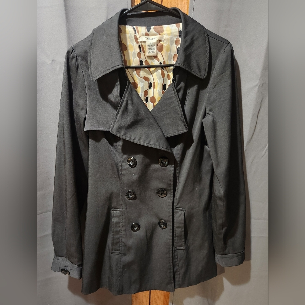 Vertigo Paris Chic Black Double-Breasted Women's Coat